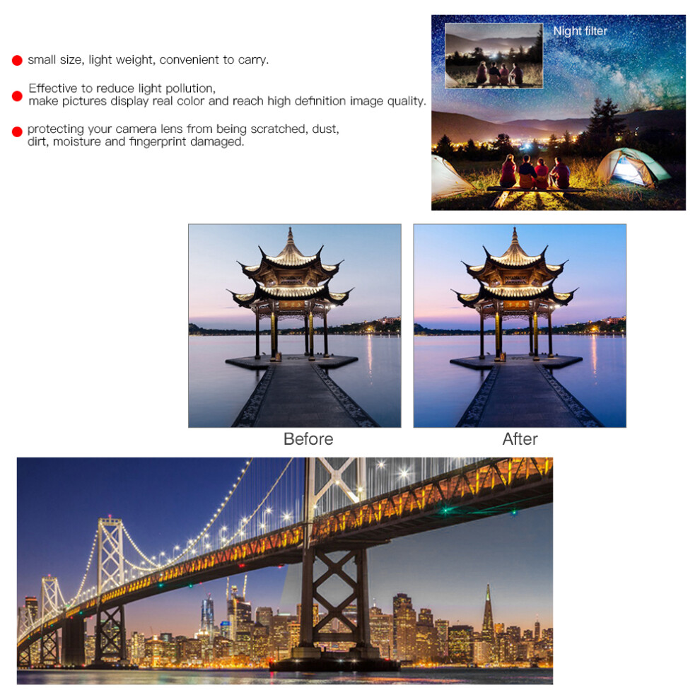 58Mm Lightweight Starry Sky Night Lens Filter For Slr Cameras 4961379830284