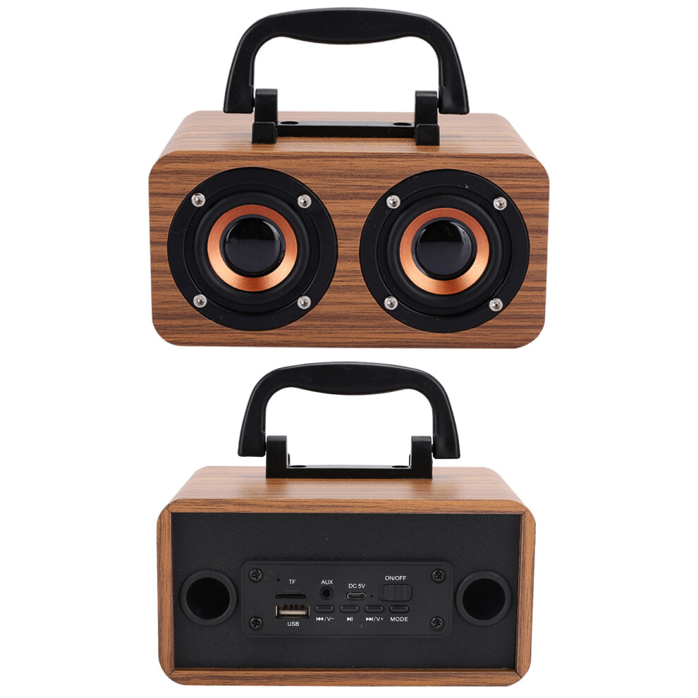 Retro 6Mm Wooden Bluetooth Speaker - Portable Music Player For Pc/Mobile Grain 9341379830685