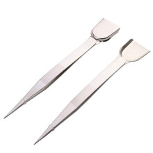 Stainless Steel Tweezer 2Piece Set With Scoop Pointed Tips For Beads Stones Gems Diamond