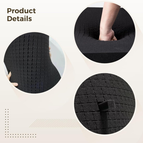 Foam Inserts For Tool And Cases, 4Piece Set, PreCut Grid, ShockAbsorbing, Black Polyurethane 2