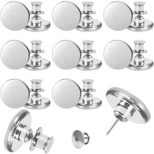 Reusable Snap Tack Buttons, Adjustable Pants Waist Clips, High-Quality Alloy Material For Jeans And Pants, Instant Fit No Sew Button Pins, 12 Pieces