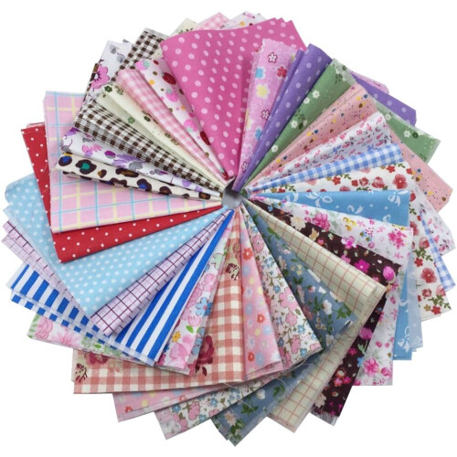 Fabric For The Creative Soul, Quilt Fabric Bundle For Craft Patchwork, 20cm*30cm Each Sheet, Floral Dot Stripe Patterns