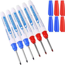 Deep Hole Marker Pens, Multi-Purpose Marking Tool For Construction And Carpentry, Quick-Drying Fine-Tip Indelible Marker Pen, Waterproof Construction