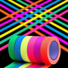 Strapazierfähiges, wasserdichtes Material, leuchtet unter UV-/Schwarzlicht, ideal zum Basteln und für Partydekorationen, Neon-Gaffer-Tape, leicht