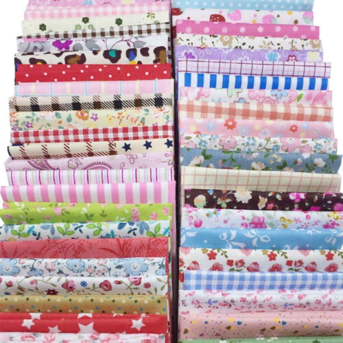 Fabric For The Creative Soul, Quilt Fabric Bundle For Craft Patchwork, 20cm*30cm Each Sheet, Floral Dot Stripe Patterns 2