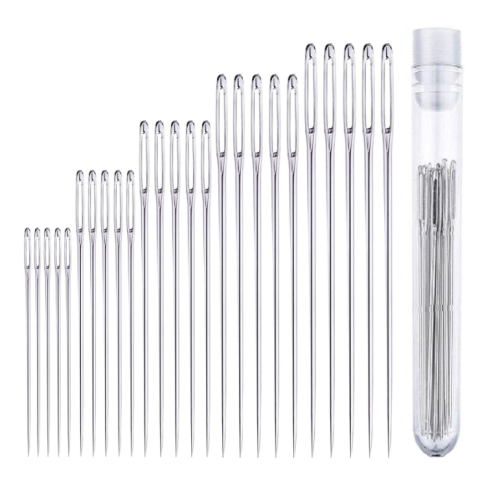 Crafting Projects Essential, Embroidery Needles For Stitching And Leather Needle Work, Easy Threading With Large Eye Needles, Hand Sewing Tools, 25