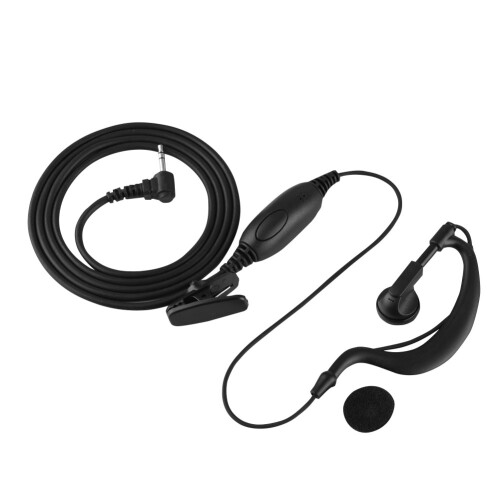Ρυθμιζόμενο ακουστικό Walkie Talkie με γάντζο για αυτιά, push-to-talk ακουστικά με 1