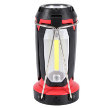 Linterna de emergencia para artículos esenciales de camping, linterna LED recargable con diseño plegable, resistente al agua, con base magnética y