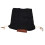Sacca da foraging 21,5  21 cm, tela nera + pelle 3
