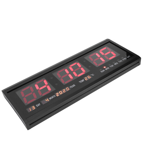Stylish Digital Clock With Remote Control, Auto Dimming Functionality, Countdown Timer, Temperature Display, Wall Mountable, For Modern Home And 2