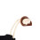 Sacca da foraging 21,5  21 cm, tela nera + pelle 11