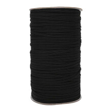 Cinta elástica de punto de alta elasticidad, duradera, de color blanco, con extremos termoadhesivos para costura y decoración del hogar.