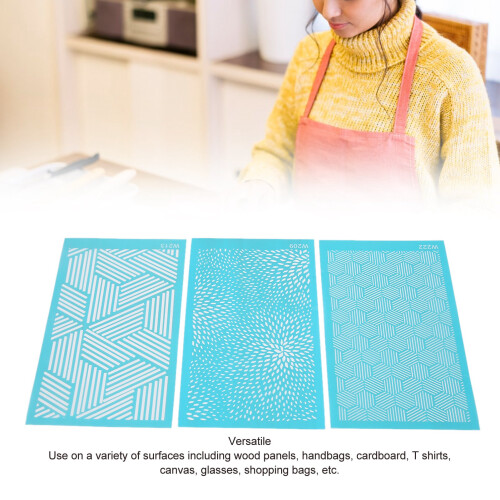 Pochoirs pour pâte polymère en soie – Ensemble réutilisable de 3 pièces 1