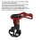 Supporto per computer da bici Out Front in lega CNC rosso Ø38mm 6