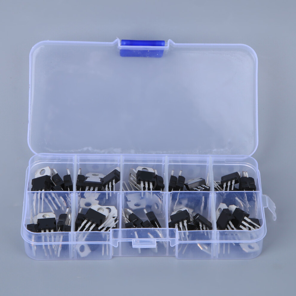 Electronic Components 50Pcs Voltage Regulator Transistor Kit For Diy Projects 8421379834492