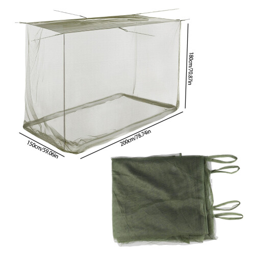 High Ventilation Camping Bed Net with Reinforced Edges-White 1