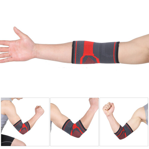 Breathable Stretchy Knit Elbow Sleeve Athletic Elbow Support-XL 1