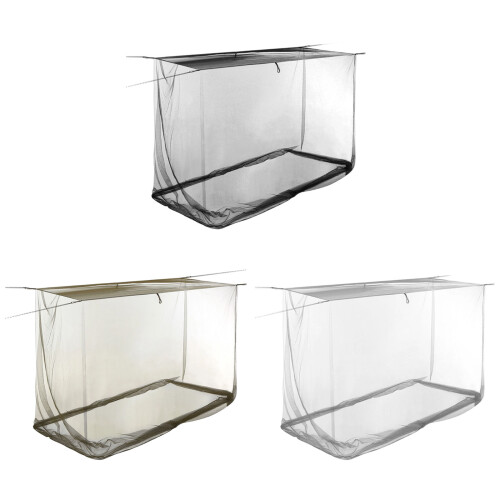 High Ventilation Camping Bed Net with Reinforced Edges-White 2
