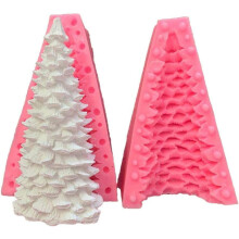 De magie van Kerstmis ontvouwt zich: 3D-kerstboomvorm, siliconen mal van voedselkwaliteit voor het maken van feestelijke decoraties.