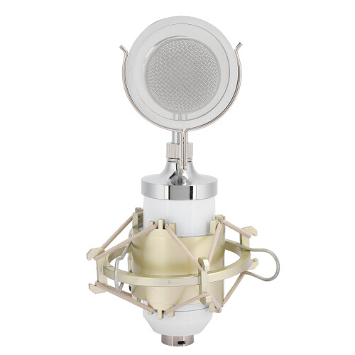 Low Noise Condenser Microphone With Cardioid Polar Pattern XLR Output Shockmount Included Phantom Powered High Sensitivity Full Frequency Response 2