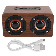 Basový retro Bluetooth reproduktor, bezdrôtový stereo zvukový reproduktor s vintage dekoráciou a funkciou FM rádia, kompatibilný so vstupmi