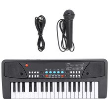 Teclado de piano eletrônico para crianças, brinquedo portátil para aprendizado musical com alto-falantes estéreo duplos, função de reprodução
