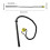 Zachte siliconen golfswingtrainer Elastisch-Geel touw blauwe bal 4