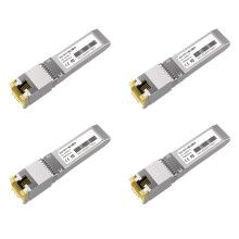 10G SFP+ Module Copper To RJ45 Transceiver, 4Port SFP+ To RJ45 Ethernet, 10GbE/1000M