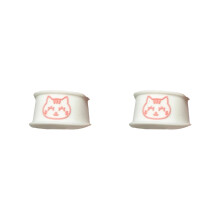 Fun Puss Plan Elastomeer Food Defender Clip Down-Wit poeder