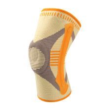 Elastisch gebreide kniebrace met-Oranje kleur XL