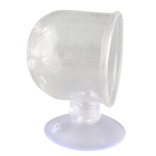 Transparent Aquarium Red Worm Feeder Cup with Suction Glass Hole Accessory