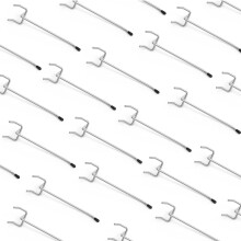 Pegboard Hooks 4 Inch 50 Pack HeavyDuty Steel with Plastic Tip for Garage Wall Organization
