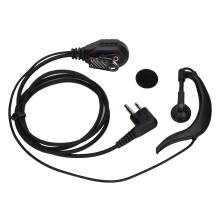 G-förmiges Headset mit Ohrhörer für Funkgeräte, Ein-Kabel-Design mit kristallklarer Kommunikation, sicheren Clips und robustem PU-Kabel für
