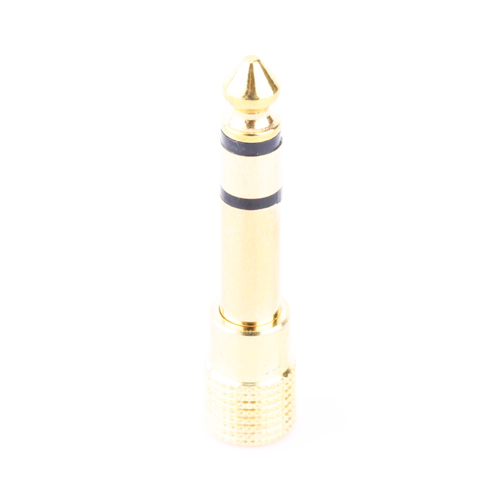 Improved Durability Headphone Adapter Corrosion Resistant 360 Degree Grip Treads Lossless Connection Plated Connectors Flexible Pvc Jacket Plug A Gold 9012494818758