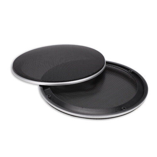 Capa protetora para subwoofer de 8 polegadas, tela de proteção com anel de metal e plástico e parafusos inclusos, grade de aço para subwoofer em 2
