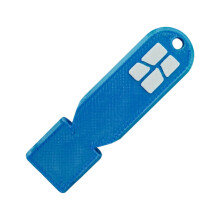 Plastic Emergency Whistled with Lanyard High Decibel Alarm-Blue