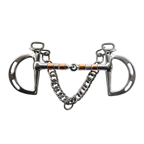Professional Grade Double Chain Horse Bit Stainless Steel-B