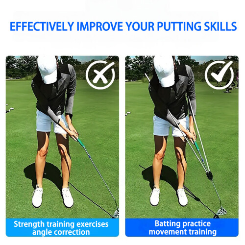 Golf Putter Armpits Postures Fixing Rod Adjustable-silver 1
