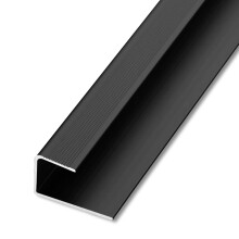 Aluminum Alloy Threshold Transition Strip Black 15mm NonSlip Floor Edge Trim for Wood Tile Marble