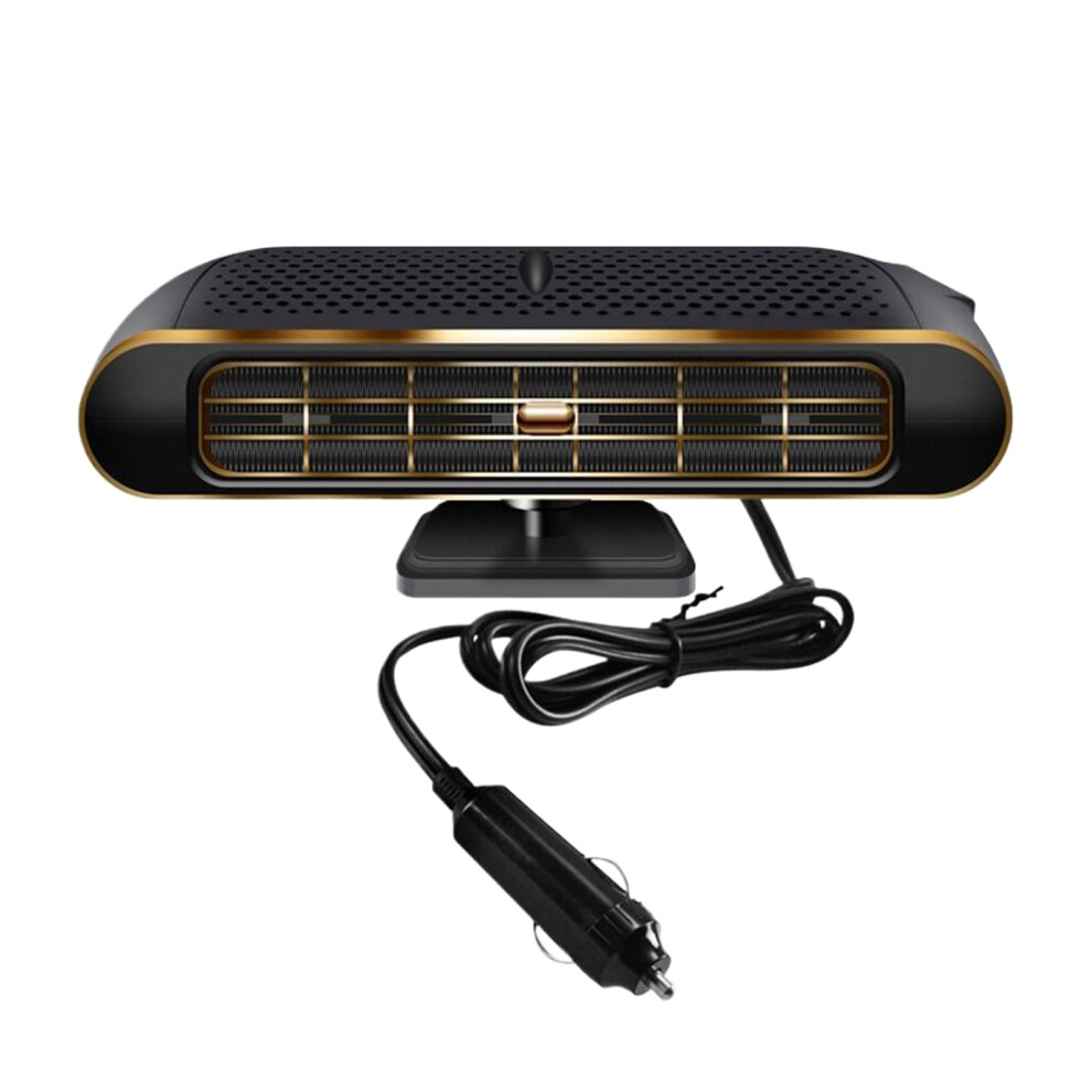 Portable Car Heater 12V/24V Defroster Warmer For Automotive Truck Rv Windscreen Rechargeable Dc 12V Black/Gold 9199774814522