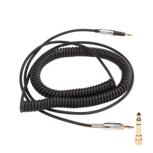 Comfortable Design Coiled Bayonet Cable Spring Design For Headphones HiFi Stereo Cord With Oxygen Copper Broadband Audio Noise Canceling Premium