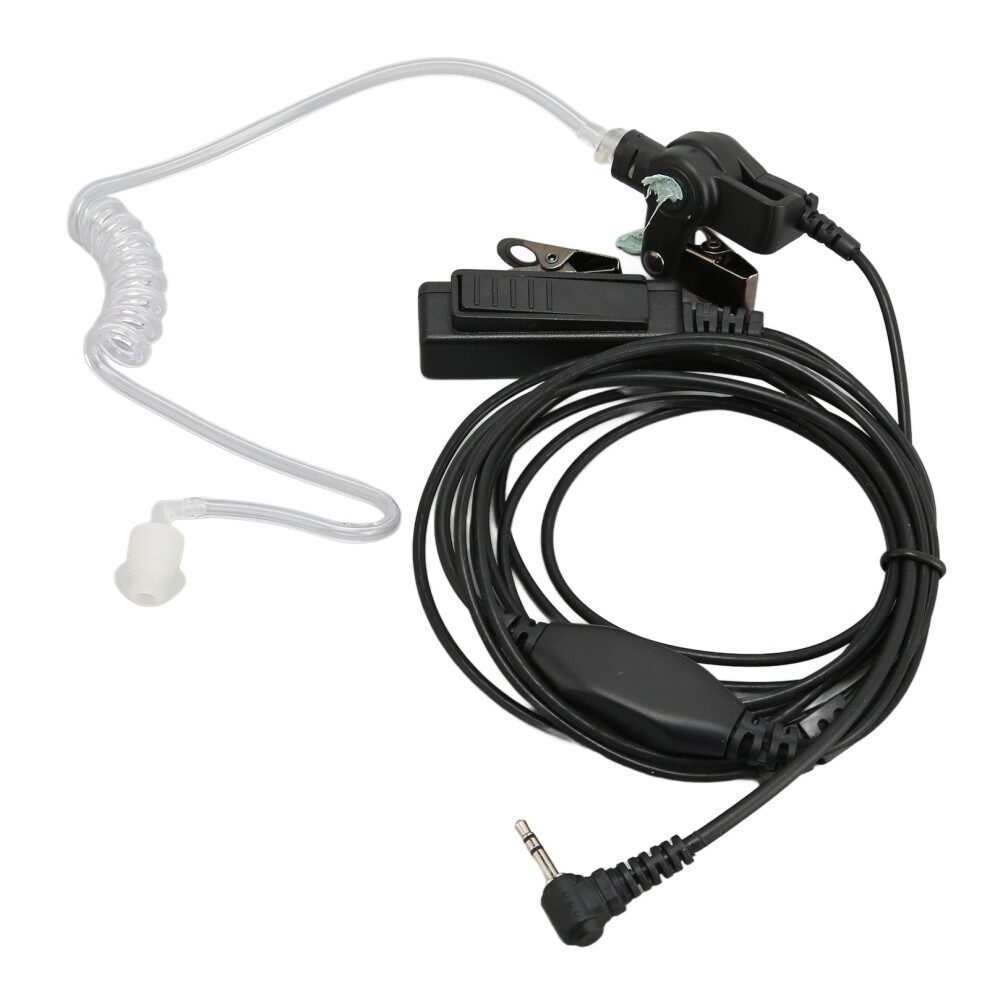 2.5Mm Acoustic Tube Earpiece For Walkie Talkies With Steel Clip, 1.5M Cable Black 4961381168641