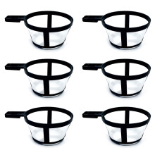 Set van 6 hoogefficiënte koffiefilters, nylon zeef voor de