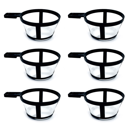 Set van 6 hoogefficiënte koffiefilters, nylon zeef voor de