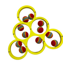 Nontoxic Soft Water Toy With-Yellow triangle 12 rainbow balls