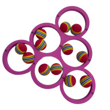 Water Sports Throwing Circle-Purple triangle 12 rainbow balls