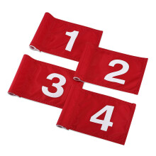 4Pcs 1-4 Practice Numbered Golf Flag Oxford Cloth Small Putting