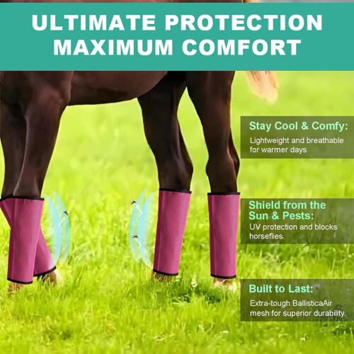 Breathable Fly Boot for Horses Fine-Blue Blue Blue Blue Blue 2