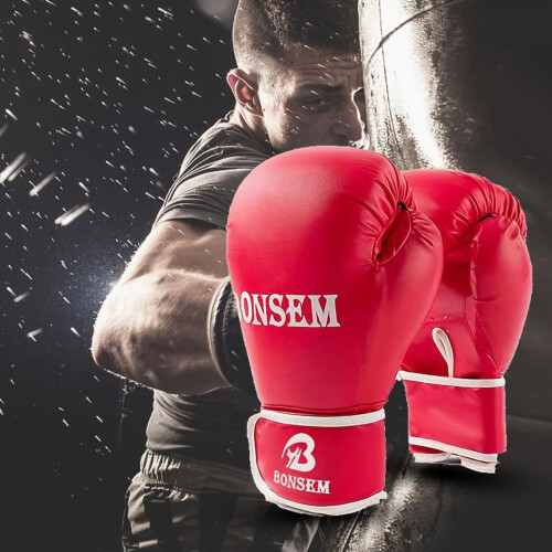 Kickboxing Gloves For Training PU Leather Breathable 6 Oz Model B1 Blue 1
