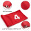 4Pcs 1-4 Practice Numbered Golf Flag Oxford Cloth Small Putting 6